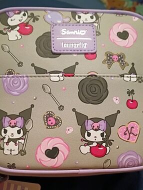 Loungefly Sanrio Kuromi Pink Purple Gray Character Crossbody Bag